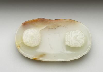 图片[2]-Jade buckle with auspicious symbols of happiness and longevity, Qing dynasty (1644-1911)-China Archive